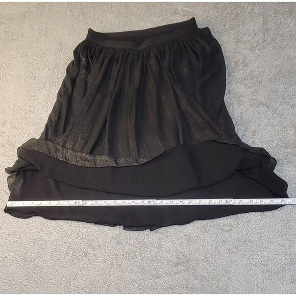 Old Navy Pleated Black Skirt with Gold Shimmer - Picture 9 of 11